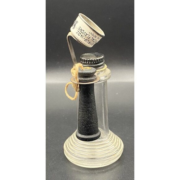 Vtg Candlestick Telephone Glass Candy Container TH Stough Co Jeanette PA LOOK - Picture 2 of 16